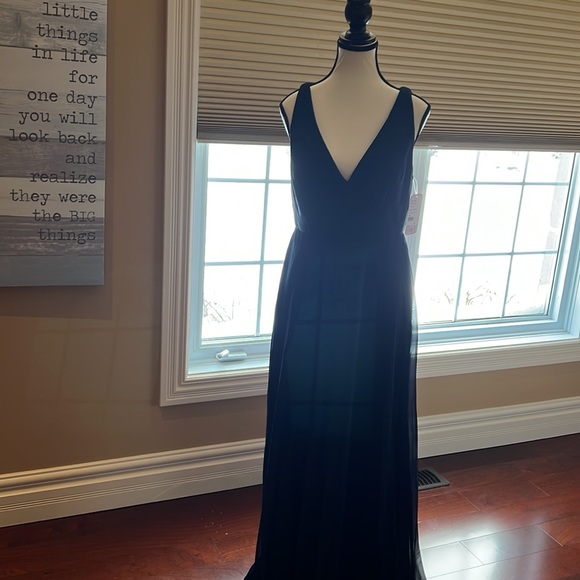 After Chiffon Gown, Midnight Blue, size 10 - Picture 5 of 6